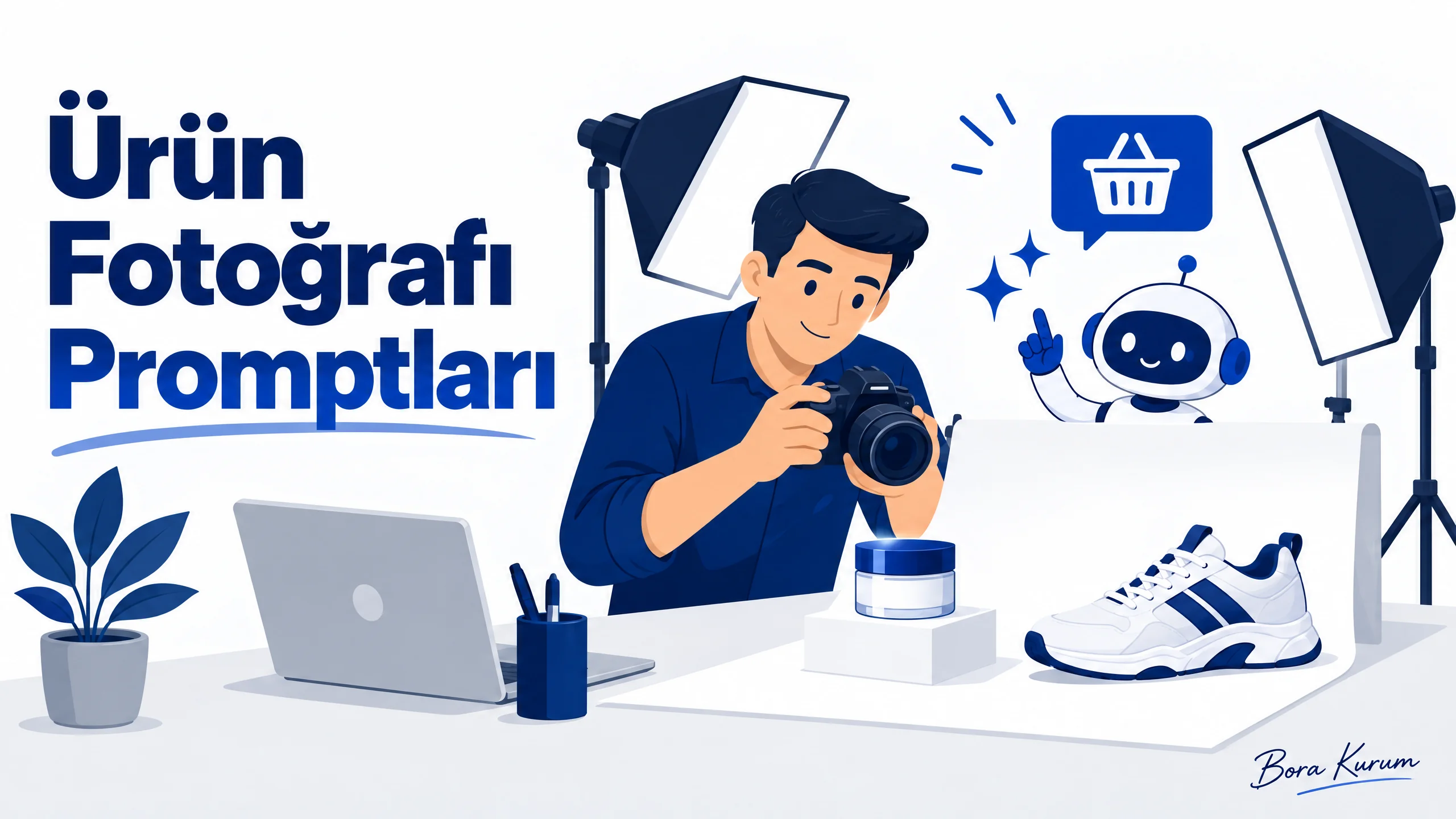 Ürün Fotoğrafı Promptları: E-Ticarette Stüdyo Kalitesi – Bora Kurum